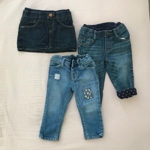 Gap baby Jeans set size 12-18 month